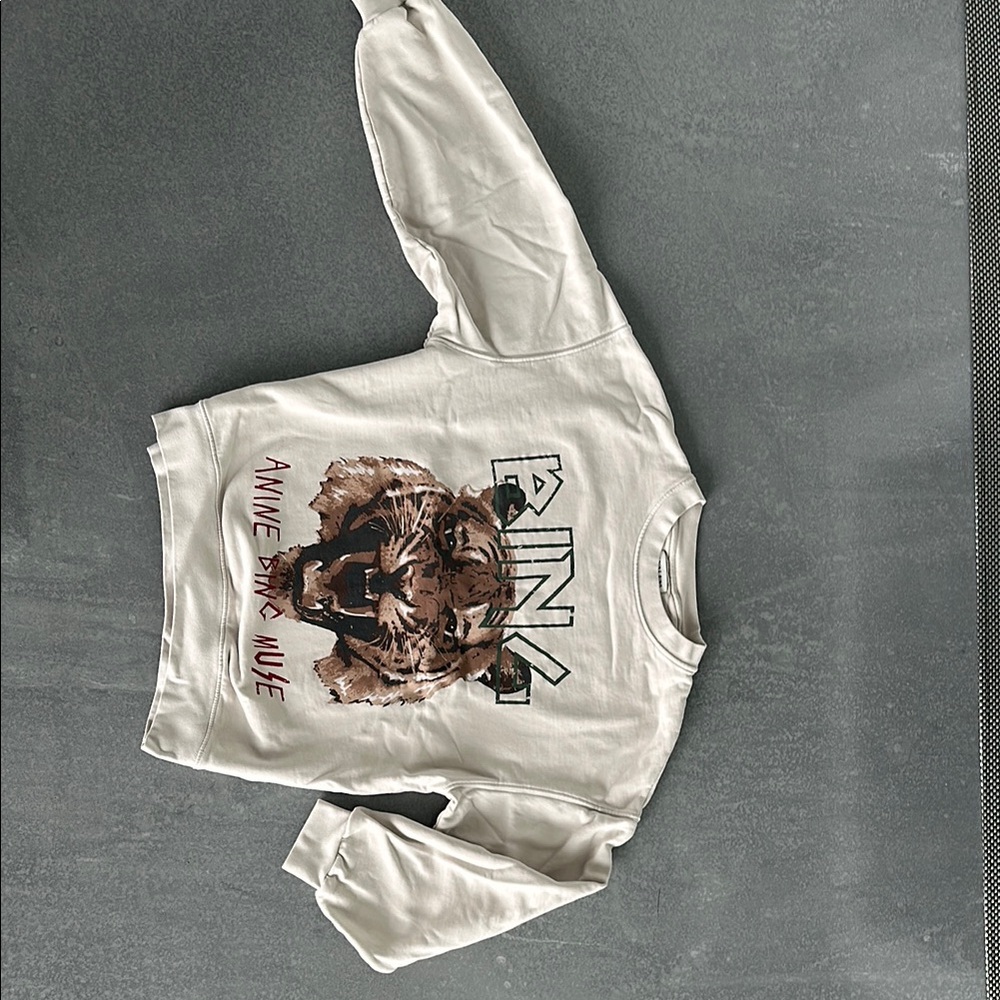 Kids White Graphic Sweatshirt